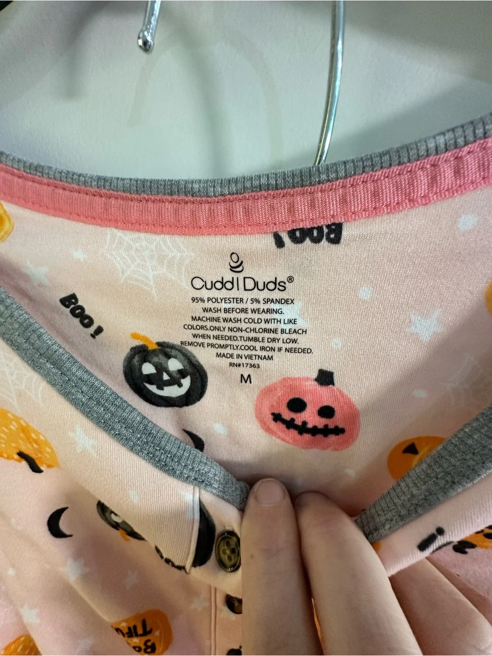 New - Adult Cuddl Duds Halloween Pajama Set